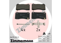 Bromsbeläggssats, skivbroms 26275.155.2 Zimmermann