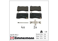 Bromsbeläggssats, skivbroms 26275.155.2 Zimmermann