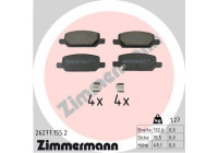 Bromsbeläggssats, skivbroms 26277.155.2 Zimmermann