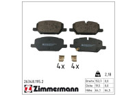 Bromsbeläggssats, skivbroms 26348.195.2 Zimmermann