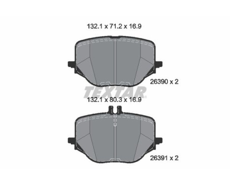 Bromsbeläggssats, skivbroms 2639001 Textar