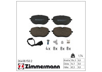 Bromsbeläggssats, skivbroms 26408.150.2 Zimmermann