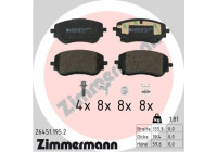 Bromsbeläggssats, skivbroms 26451.195.2 Zimmermann