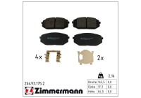 Bromsbeläggssats, skivbroms 26493.175.2 Zimmermann