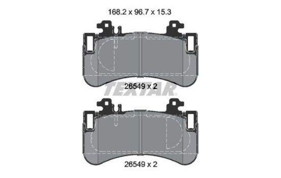 Bromsbeläggssats, skivbroms 2654901 Textar