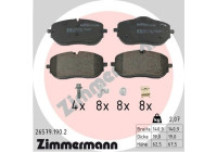 Bromsbeläggssats, skivbroms 26579.190.2 Zimmermann