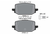 Bromsbeläggssats, skivbroms 2658904 Textar