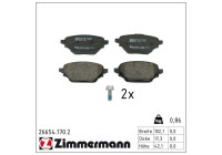Bromsbeläggssats, skivbroms 26654.170.2 Zimmermann