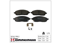 Bromsbeläggssats, skivbroms 26742.190.2 Zimmermann