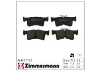 Bromsbeläggssats, skivbroms 26744.175.1 Zimmermann