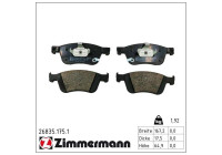 Bromsbeläggssats, skivbroms 26835.175.1 Zimmermann