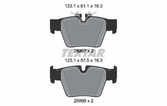Bromsbeläggssats, skivbroms 2699701 Textar