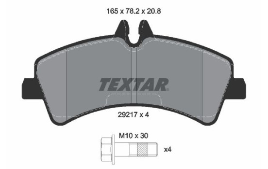 Bromsbeläggssats, skivbroms 2921702 Textar