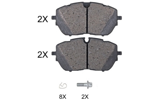 Bromsbeläggssats, skivbroms 35102 ABS