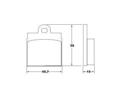 Bromsbeläggssats, skivbroms 36038 ABS, bild 2