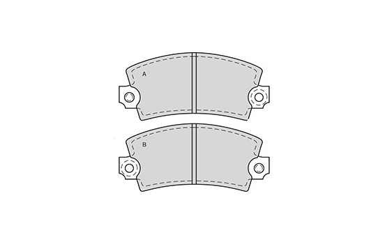 Bromsbeläggssats, skivbroms 36042 ABS, bild 2