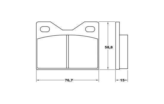 Bromsbeläggssats, skivbroms 36051 ABS, bild 2