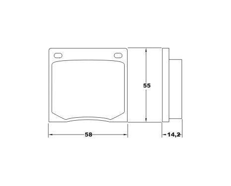 Bromsbeläggssats, skivbroms 36059 ABS, bild 2