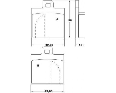 Bromsbeläggssats, skivbroms 36067 ABS, bild 2