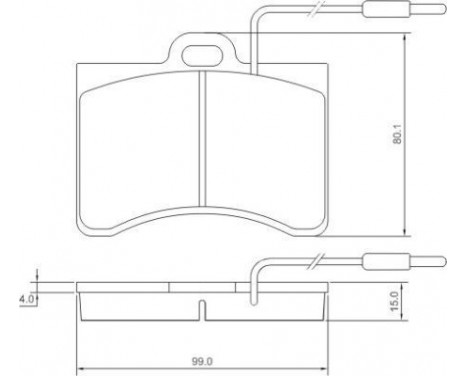 Bromsbeläggssats, skivbroms 36099 ABS, bild 2