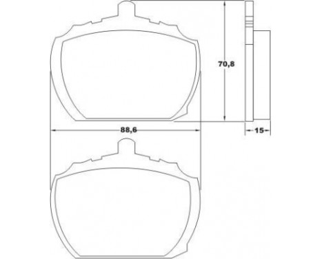 Bromsbeläggssats, skivbroms 36102 ABS, bild 2