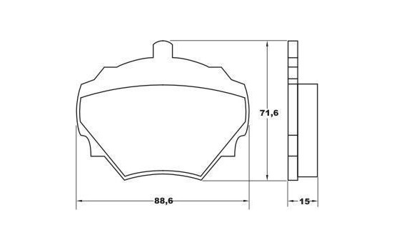 Bromsbeläggssats, skivbroms 36125 ABS, bild 2