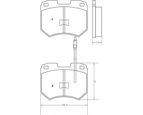 Bromsbeläggssats, skivbroms 36137 ABS, bild 2