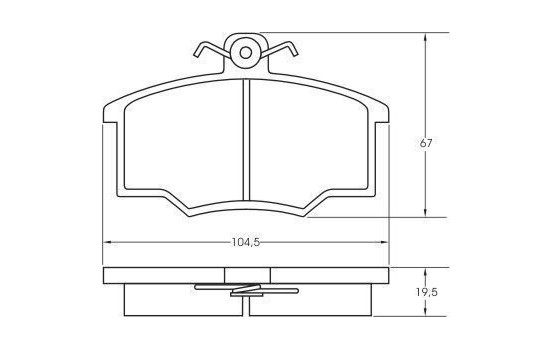 Bromsbeläggssats, skivbroms 36138 ABS, bild 2