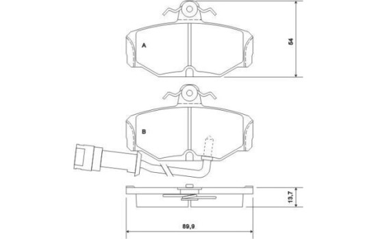 Bromsbeläggssats, skivbroms 36170 ABS, bild 3