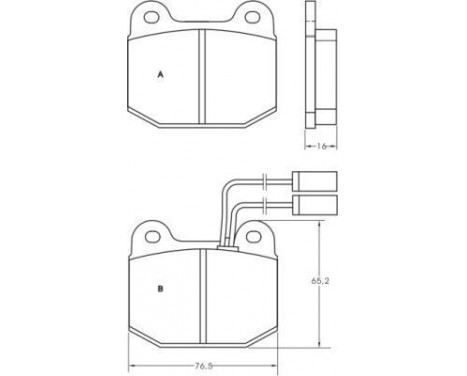 Bromsbeläggssats, skivbroms 36171 ABS, bild 2 Bromsbeläggssats, skivbroms 36171 ABS, bild 2