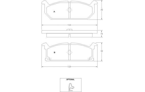 Bromsbeläggssats, skivbroms 36189 ABS, bild 2