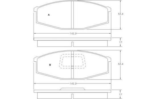 Bromsbeläggssats, skivbroms 36528 ABS, bild 3