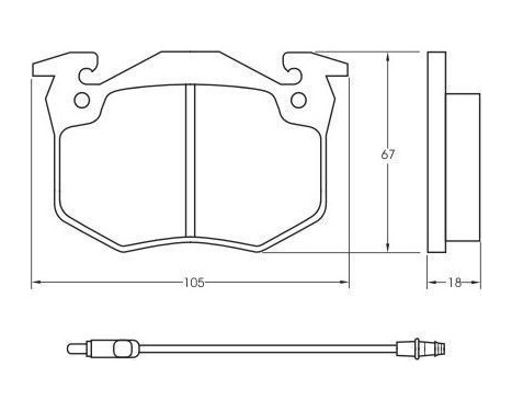 Bromsbeläggssats, skivbroms 36544 ABS, bild 2