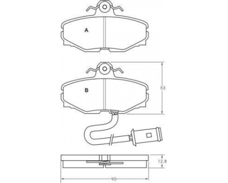Bromsbeläggssats, skivbroms 36569 ABS, bild 3