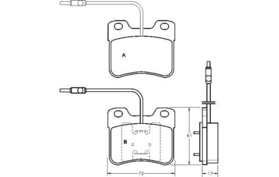 Bromsbeläggssats, skivbroms 36598 ABS, bild 2