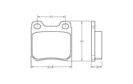 Bromsbeläggssats, skivbroms 36624 ABS, bild 2