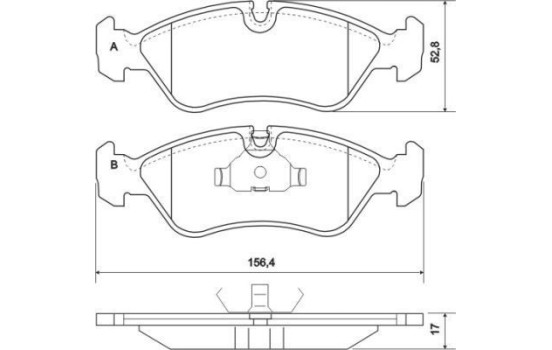 Bromsbeläggssats, skivbroms 36667 ABS, bild 3
