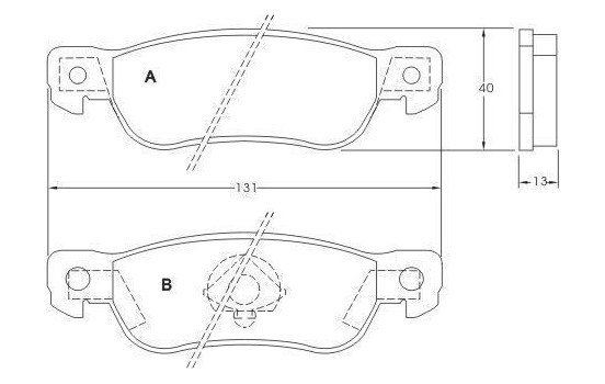 Bromsbeläggssats, skivbroms 36686 ABS, bild 2