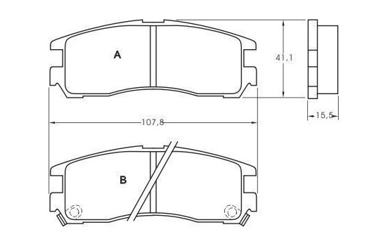 Bromsbeläggssats, skivbroms 36690 ABS, bild 2