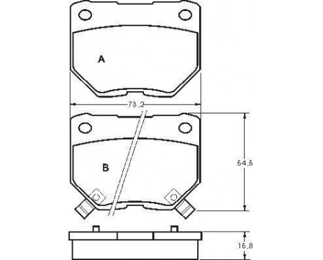 Bromsbeläggssats, skivbroms 36719 ABS, bild 3