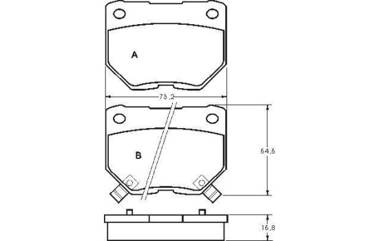 Bromsbeläggssats, skivbroms 36719 ABS, bild 3