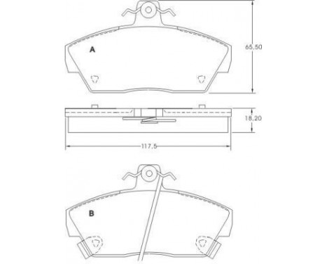 Bromsbeläggssats, skivbroms 36747 ABS, bild 3