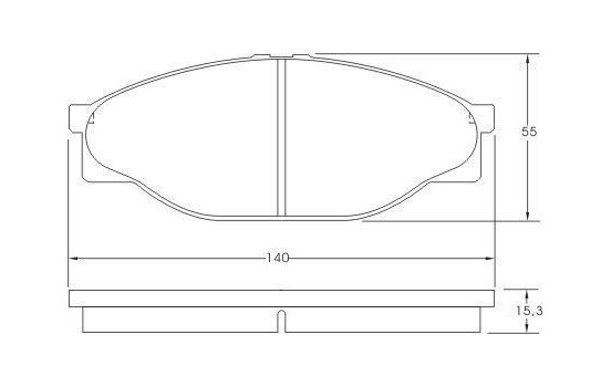 Bromsbeläggssats, skivbroms 36761 ABS, bild 2