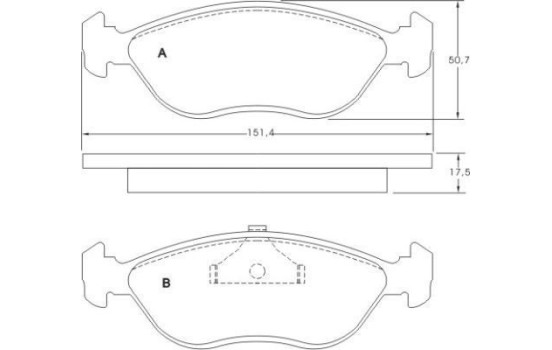 Bromsbeläggssats, skivbroms 36762 ABS, bild 3