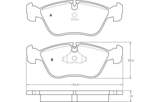 Bromsbeläggssats, skivbroms 36783 ABS, bild 2