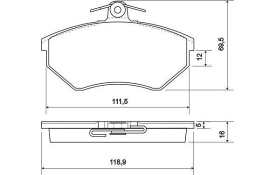 Bromsbeläggssats, skivbroms 36790 ABS, bild 2