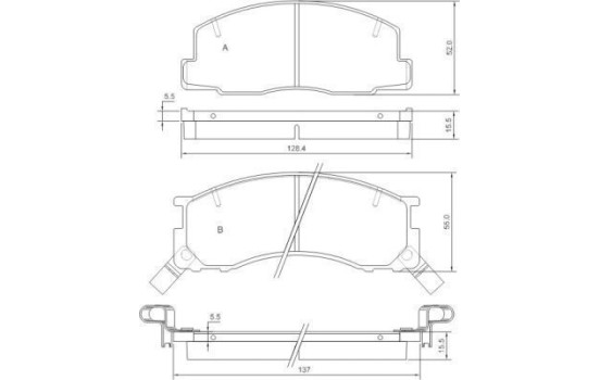 Bromsbeläggssats, skivbroms 36829 ABS, bild 2