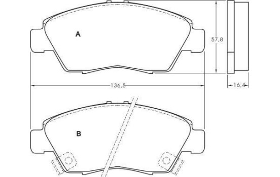 Bromsbeläggssats, skivbroms 36831 ABS, bild 3
