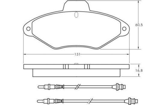 Bromsbeläggssats, skivbroms 36836 ABS