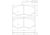 Bromsbeläggssats, skivbroms 36842 ABS
